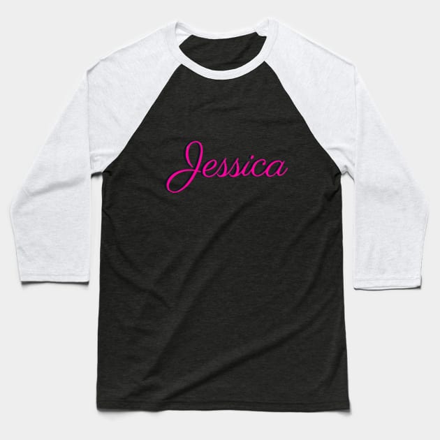 Jessica Baseball T-Shirt by Shineyarts